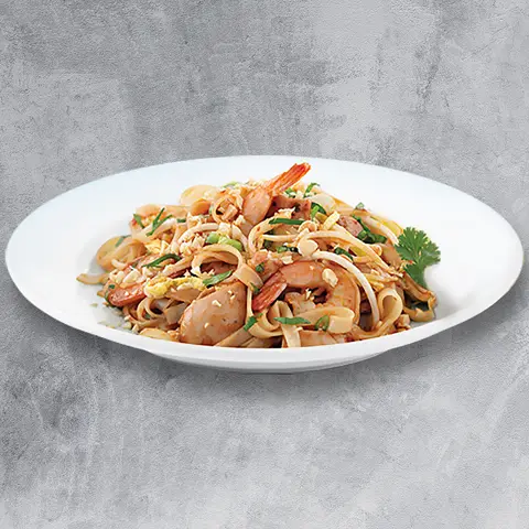 Pad thai with prawns